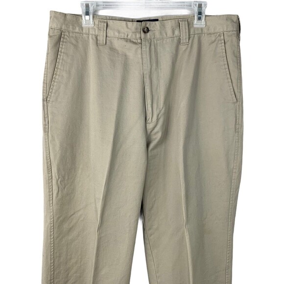 Sonoma Vintage Khaki Pants Men 36 X 30 Basic Cotton Flat Front - Picture 2 of 5